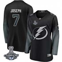 Women's Fanatics Branded Tampa Bay Lightning Mathieu Joseph Black Alternate 2020 Stanley Cup Champions Jersey - Breakaway