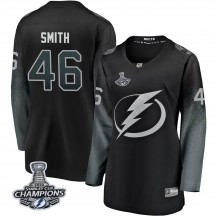 Women's Fanatics Branded Tampa Bay Lightning Gemel Smith Black Alternate 2020 Stanley Cup Champions Jersey - Breakaway
