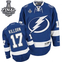 Men's Reebok Tampa Bay Lightning Alex Killorn Royal Blue Home 2015 Stanley Cup Patch Jersey - Premier