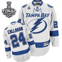 Women's Reebok Tampa Bay Lightning Ryan Callahan White Away 2015 Stanley Cup Patch Jersey - Authentic