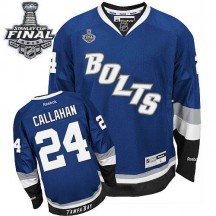 Youth Reebok Tampa Bay Lightning Ryan Callahan Royal Blue Third 2015 Stanley Cup Patch Jersey - Authentic