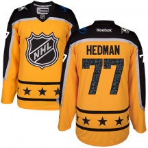 Men's Reebok Tampa Bay Lightning Victor Hedman Yellow Atlantic Division 2017 All-Star Jersey - Authentic