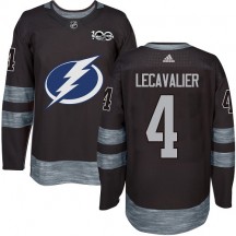 Men's Adidas Tampa Bay Lightning Vincent Lecavalier Black 1917-2017 100th Anniversary Jersey - Authentic