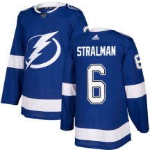 Men's Adidas Tampa Bay Lightning Anton Stralman Blue Jersey - Authentic