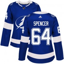 Women's Adidas Tampa Bay Lightning Matthew Spencer Royal Blue Home Jersey - Authentic