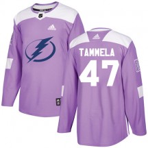 Men's Adidas Tampa Bay Lightning Jonne Tammela Purple Fights Cancer Practice Jersey - Authentic