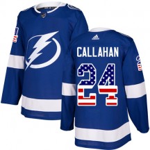 Youth Adidas Tampa Bay Lightning Ryan Callahan Blue USA Flag Fashion Jersey - Authentic