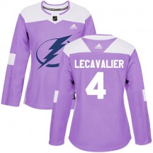 Women's Adidas Tampa Bay Lightning Vincent Lecavalier Purple Fights Cancer Practice Jersey - Authentic
