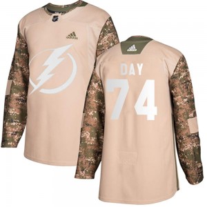 Men's Adidas Tampa Bay Lightning Sean Day Camo Veterans Day Practice Jersey - Authentic