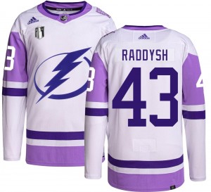 Men's Adidas Tampa Bay Lightning Darren Raddysh Hockey Fights Cancer 2022 Stanley Cup Final Jersey - Authentic