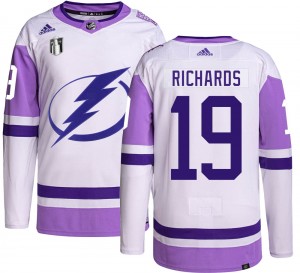 Men's Adidas Tampa Bay Lightning Brad Richards Hockey Fights Cancer 2022 Stanley Cup Final Jersey - Authentic