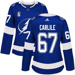Women's Adidas Tampa Bay Lightning Declan Carlile Blue Home 2022 Stanley Cup Final Jersey - Authentic