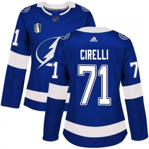 Women's Adidas Tampa Bay Lightning Anthony Cirelli Blue Home 2022 Stanley Cup Final Jersey - Authentic
