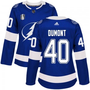 Women's Adidas Tampa Bay Lightning Gabriel Dumont Blue Home 2022 Stanley Cup Final Jersey - Authentic