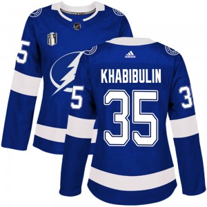 Women's Adidas Tampa Bay Lightning Nikolai Khabibulin Blue Home 2022 Stanley Cup Final Jersey - Authentic