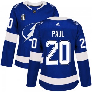 Women's Adidas Tampa Bay Lightning Nicholas Paul Blue Home 2022 Stanley Cup Final Jersey - Authentic