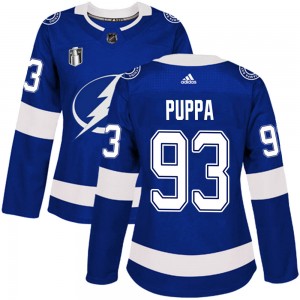 Women's Adidas Tampa Bay Lightning Daren Puppa Blue Home 2022 Stanley Cup Final Jersey - Authentic