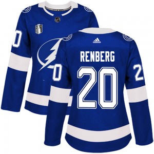 Women's Adidas Tampa Bay Lightning Mikael Renberg Blue Home 2022 Stanley Cup Final Jersey - Authentic