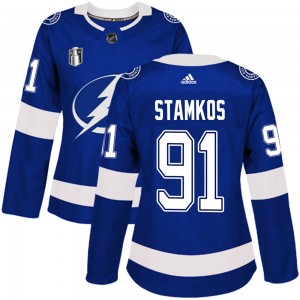 Women's Adidas Tampa Bay Lightning Steven Stamkos Blue Home 2022 Stanley Cup Final Jersey - Authentic