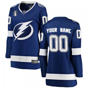 Women's Fanatics Branded Tampa Bay Lightning Custom Blue Custom Home 2022 Stanley Cup Final Jersey - Breakaway