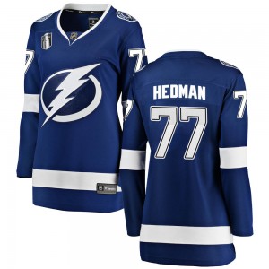 Women's Fanatics Branded Tampa Bay Lightning Victor Hedman Blue Home 2022 Stanley Cup Final Jersey - Breakaway