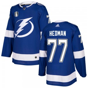Men's Adidas Tampa Bay Lightning Victor Hedman Blue Home 2022 Stanley Cup Final Jersey - Authentic