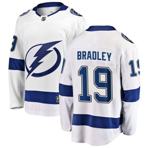 Men's Fanatics Branded Tampa Bay Lightning Brian Bradley White Away Jersey - Breakaway