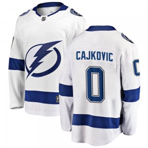 Men's Fanatics Branded Tampa Bay Lightning Maxim Cajkovic White Away Jersey - Breakaway