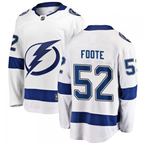 Men's Fanatics Branded Tampa Bay Lightning Cal Foote White Away Jersey - Breakaway