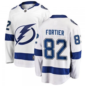 Men's Fanatics Branded Tampa Bay Lightning Gabriel Fortier White Away Jersey - Breakaway