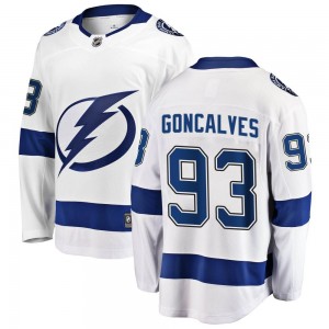 Men's Fanatics Branded Tampa Bay Lightning Gage Goncalves White Away Jersey - Breakaway