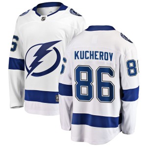 Men's Fanatics Branded Tampa Bay Lightning Nikita Kucherov White Away Jersey - Breakaway