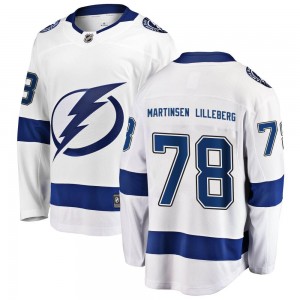 Men's Fanatics Branded Tampa Bay Lightning Emil Martinsen Lilleberg White Away Jersey - Breakaway