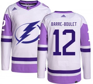 Men's Adidas Tampa Bay Lightning Alex Barre-Boulet Hockey Fights Cancer Jersey - Authentic