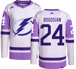 Men's Adidas Tampa Bay Lightning Zach Bogosian Hockey Fights Cancer Jersey - Authentic