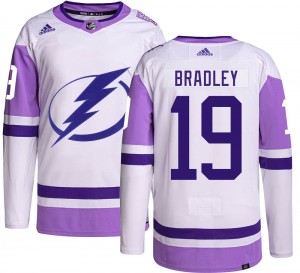 Men's Adidas Tampa Bay Lightning Brian Bradley Hockey Fights Cancer Jersey - Authentic
