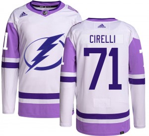 Men's Adidas Tampa Bay Lightning Anthony Cirelli Hockey Fights Cancer Jersey - Authentic
