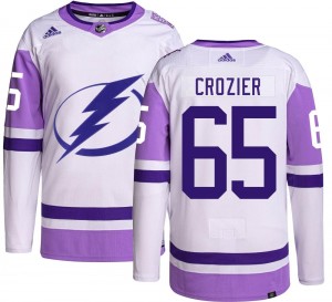 Men's Adidas Tampa Bay Lightning Maxwell Crozier Hockey Fights Cancer Jersey - Authentic