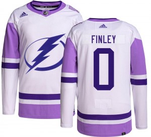 Men's Adidas Tampa Bay Lightning Jack Finley Hockey Fights Cancer Jersey - Authentic
