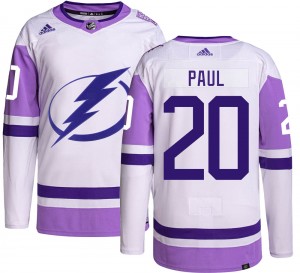 Men's Adidas Tampa Bay Lightning Nicholas Paul Hockey Fights Cancer Jersey - Authentic