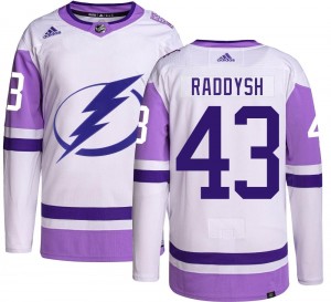 Men's Adidas Tampa Bay Lightning Darren Raddysh Hockey Fights Cancer Jersey - Authentic