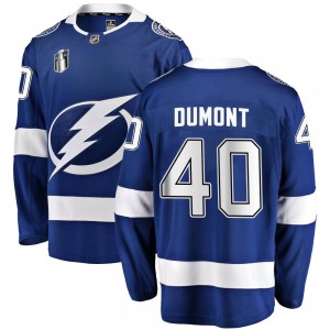 Youth Fanatics Branded Tampa Bay Lightning Gabriel Dumont Blue Home 2022 Stanley Cup Final Jersey - Breakaway