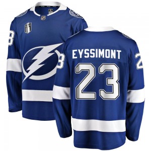 Youth Fanatics Branded Tampa Bay Lightning Michael Eyssimont Blue Home 2022 Stanley Cup Final Jersey - Breakaway