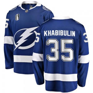 Youth Fanatics Branded Tampa Bay Lightning Nikolai Khabibulin Blue Home 2022 Stanley Cup Final Jersey - Breakaway