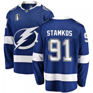 Youth Fanatics Branded Tampa Bay Lightning Steven Stamkos Blue Home 2022 Stanley Cup Final Jersey - Breakaway