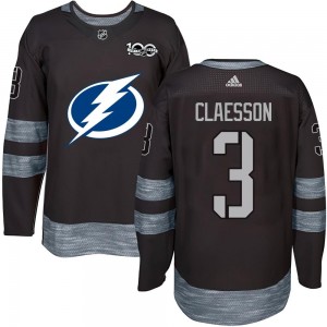 Youth Tampa Bay Lightning Fredrik Claesson Black 1917-2017 100th Anniversary Jersey - Authentic