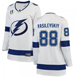 Women's Fanatics Branded Tampa Bay Lightning Andrei Vasilevskiy White Away 2022 Stanley Cup Final Jersey - Breakaway