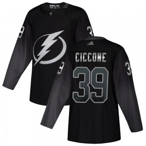 Youth Adidas Tampa Bay Lightning Enrico Ciccone Black Alternate Jersey - Authentic