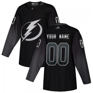 Youth Adidas Tampa Bay Lightning Custom Black Custom Alternate Jersey - Authentic