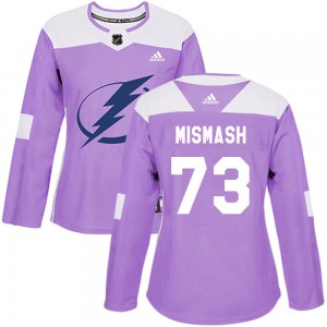 Women's Adidas Tampa Bay Lightning Grant Mismash Purple Fights Cancer Practice Jersey - Authentic